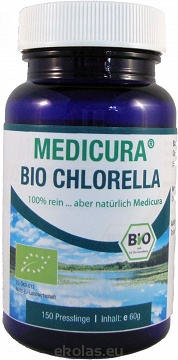  CHLORELLA W PASTYLKACH (GLONY) BIO 60 g (150 szt.) - MEDICURA