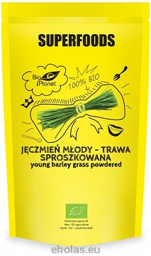 JĘCZMIEŃ MŁODY - TRAWA SPROSZKOWANA BIO 125 g - BIO PLANET